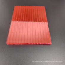 Nigeria 7mm red color twin-wall polycarbonate pc hollow sheet  for roofing